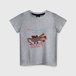 Детская футболка Новый год с русским драконом