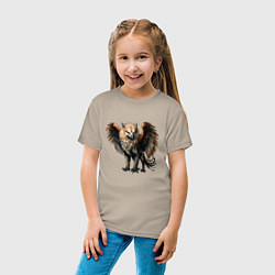 Футболка хлопковая детская Грифон охристый, цвет: миндальный — фото 2