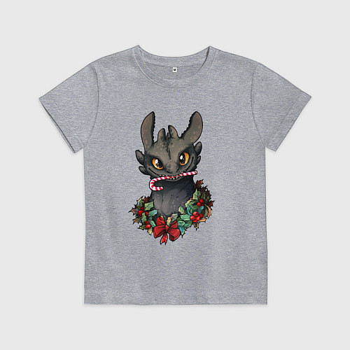 Детская футболка Новогодний Беззубик / Меланж – фото 1