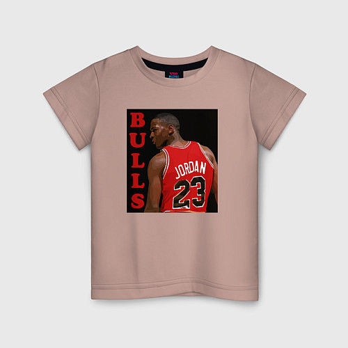Детская футболка Bulls Jordan / Пыльно-розовый – фото 1