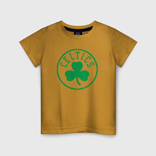 Детская футболка Boston Celtics clover / Горчичный – фото 1