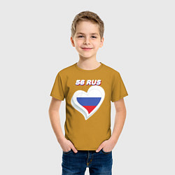 Футболка хлопковая детская 56 регион Оренбургская область, цвет: горчичный — фото 2
