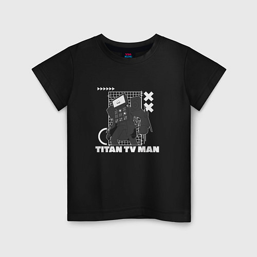 Детская футболка Titan TV Man / Черный – фото 1