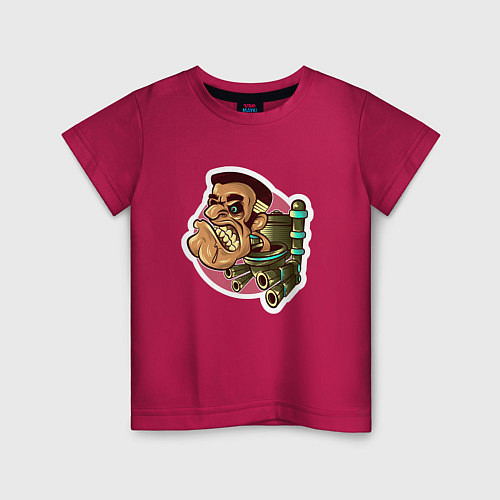 Детская футболка Джи-мен скибиди туалет / Маджента – фото 1