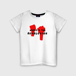 Футболка хлопковая детская Depeche Mode - Revolution mode, цвет: белый