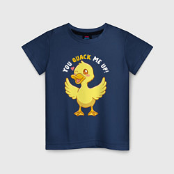 Футболка хлопковая детская Duck quack, цвет: тёмно-синий