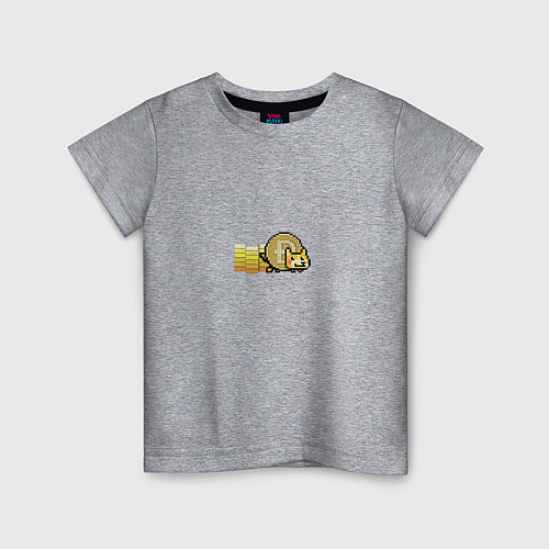 Детская футболка Doge Coin / Меланж – фото 1