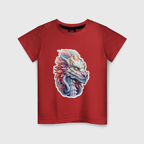 Детская футболка Colorful dragon / Красный – фото 1