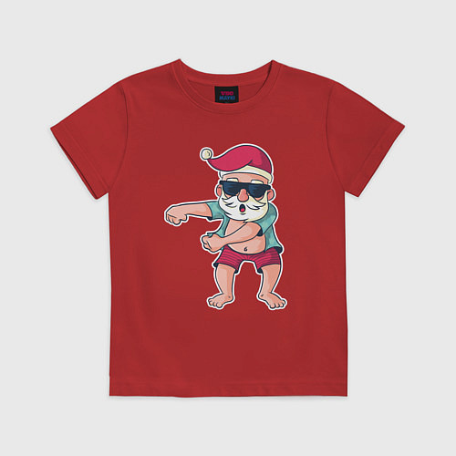 Детская футболка Dabbing Santa / Красный – фото 1