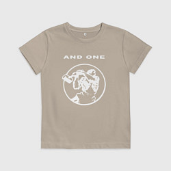 Футболка хлопковая детская And One synthpop band, цвет: миндальный