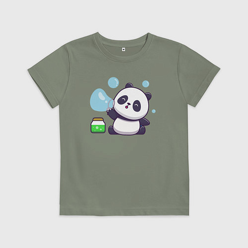 Детская футболка Панда и мыльные пузыри / Авокадо – фото 1