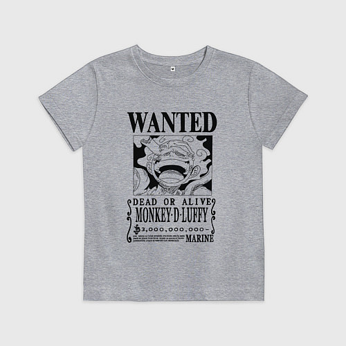 Детская футболка Листовка Луффи 5 гир йонко One Piece / Меланж – фото 1