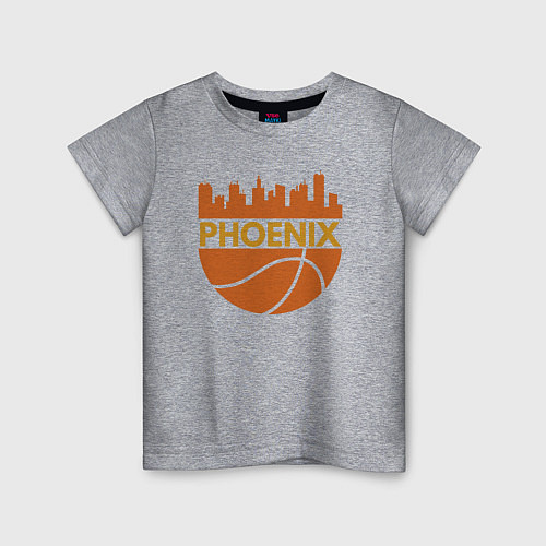 Детская футболка Phoenix basketball city / Меланж – фото 1