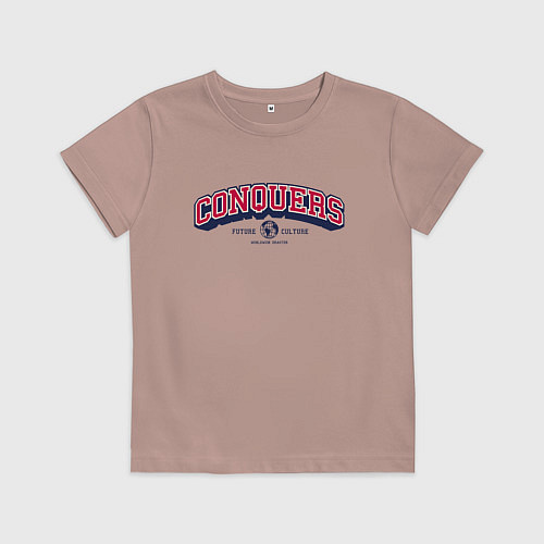 Детская футболка Conquers future culture / Пыльно-розовый – фото 1