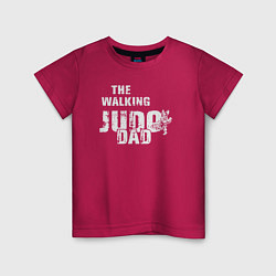 Футболка хлопковая детская The walking judo dad, цвет: маджента