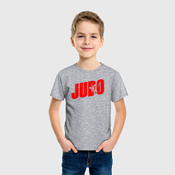 Футболка хлопковая детская Judo red, цвет: меланж — фото 2