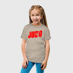 Футболка хлопковая детская Judo red, цвет: миндальный — фото 2