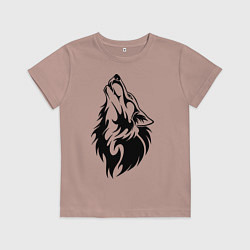 Детская футболка Воющий волк