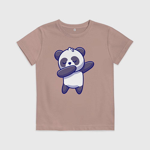 Детская футболка Dabbing panda / Пыльно-розовый – фото 1