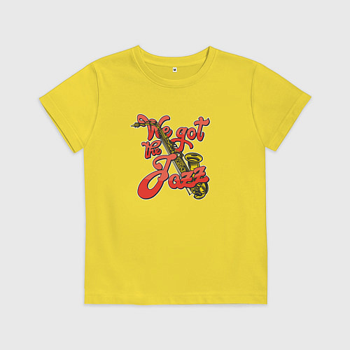 Детская футболка Я играю джаз / Желтый – фото 1