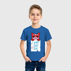 Футболка хлопковая детская Я хочу твою душу, цвет: синий — фото 2