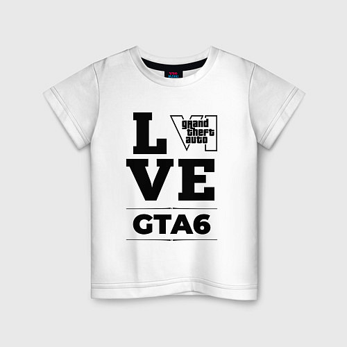 Детская футболка GTA6 love classic / Белый – фото 1