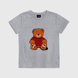 Футболка хлопковая детская Мишка из СССР, цвет: меланж
