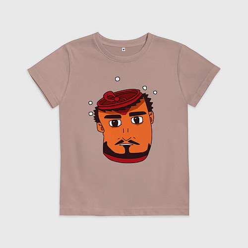 Детская футболка Грустная банка / Пыльно-розовый – фото 1