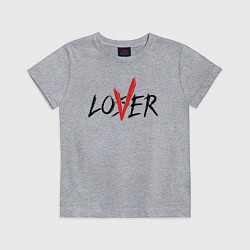 Футболка хлопковая детская Loser lover, цвет: меланж