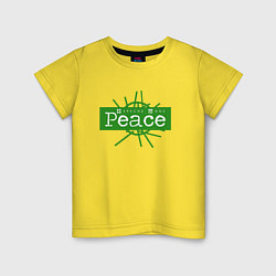 Футболка хлопковая детская Depeche Mode - Peace wh, цвет: желтый