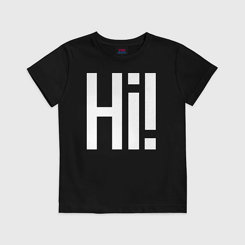 Детская футболка Hi / Черный – фото 1