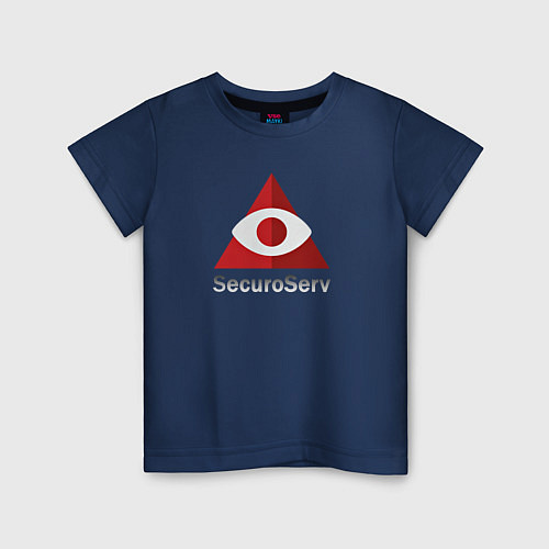 Детская футболка SecuroServ - private security organization / Тёмно-синий – фото 1