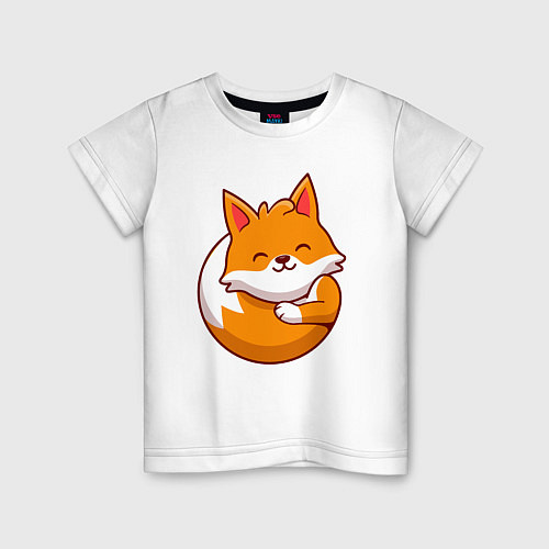 Детская футболка Orange fox / Белый – фото 1