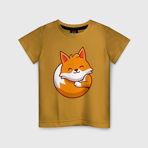 Детская футболка Orange fox / Горчичный – фото 1