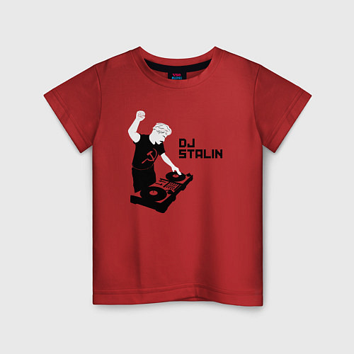 Детская футболка Диджей Сталин / Красный – фото 1