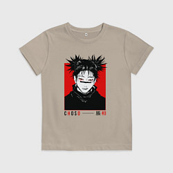 Футболка хлопковая детская Чосо - Магическая битва, цвет: миндальный