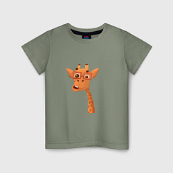 Детская футболка Мультяшный жираф