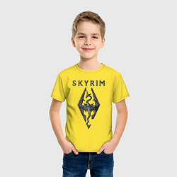 Футболка хлопковая детская Elder Scrolls - скайрим, цвет: желтый — фото 2