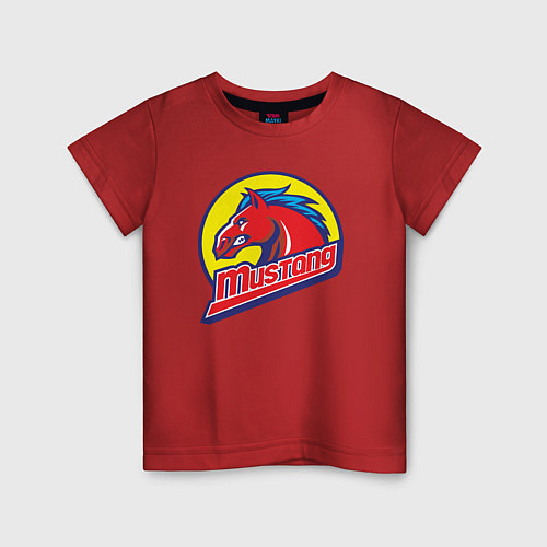 Детская футболка Mustang horse / Красный – фото 1