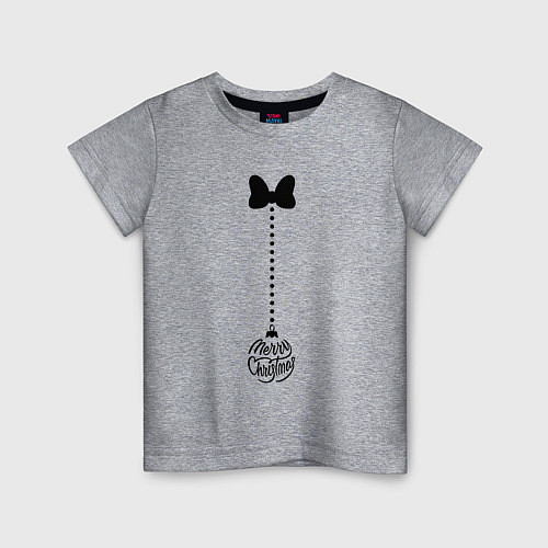 Детская футболка Бант с подвеской / Меланж – фото 1