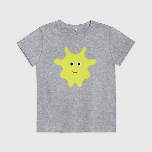 Детская футболка Жёлтый веселый персонаж / Меланж – фото 1