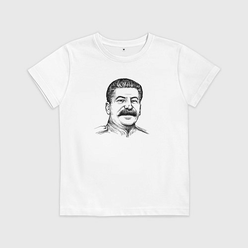 Детская футболка Сталин улыбается / Белый – фото 1