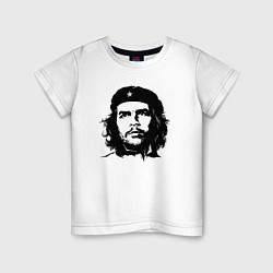 Футболка хлопковая детская Портрет Че Гевары, цвет: белый