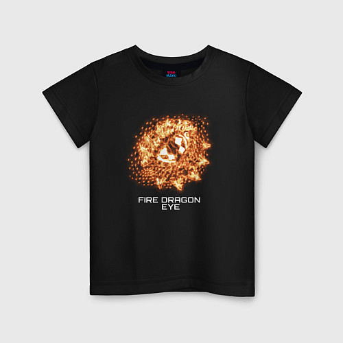 Детская футболка Fiery dragon eye / Черный – фото 1