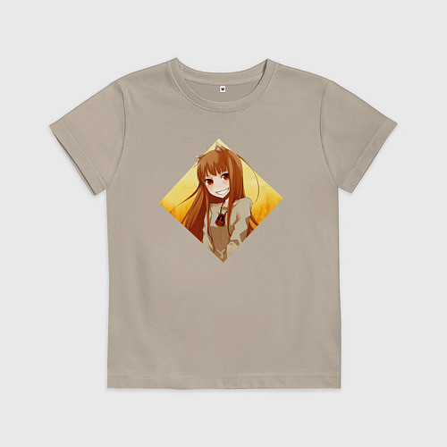 Детская футболка Улыбка волчицы / Миндальный – фото 1