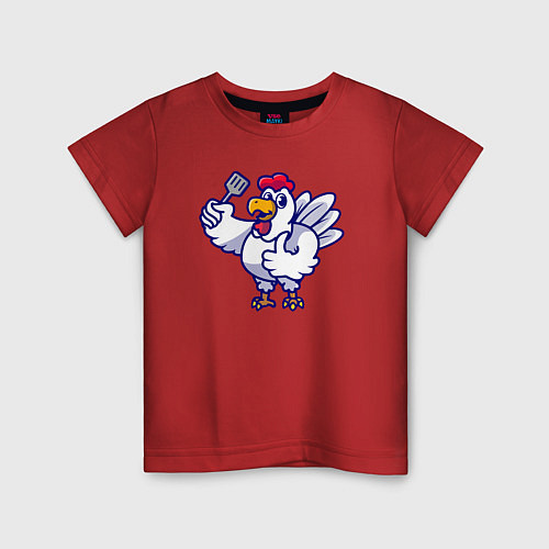 Детская футболка Курочка повар / Красный – фото 1
