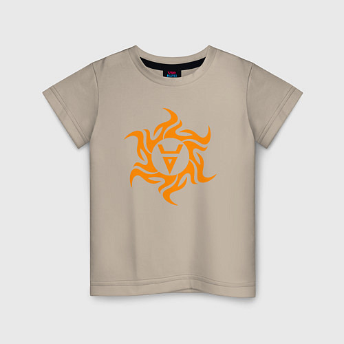 Детская футболка Символ славянского велеса / Миндальный – фото 1