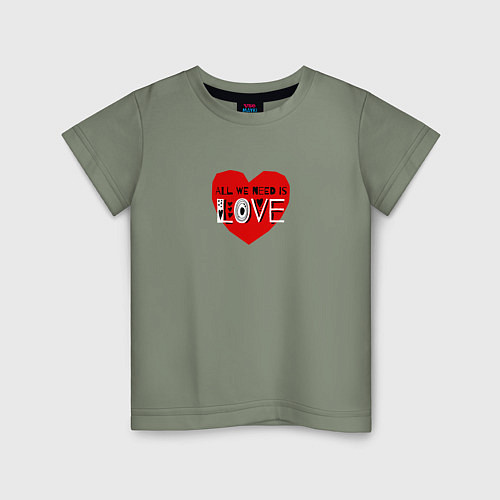 Детская футболка Нам нужна любовь / Авокадо – фото 1