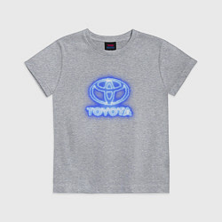 Футболка хлопковая детская Toyota neon, цвет: меланж