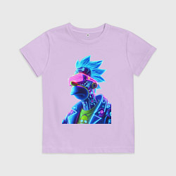 Футболка хлопковая детская Cyberpunks not dead - Homer Simpson, цвет: лаванда